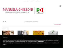 Tablet Screenshot of manuelaghizzoni.it